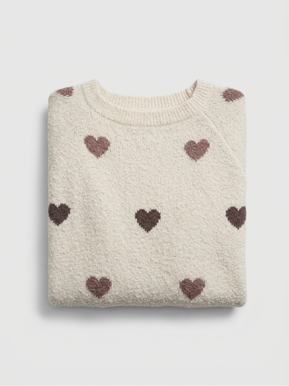 Reitmans Cream Crewneck Sweater with Heart Motif - Picture 5 of 6